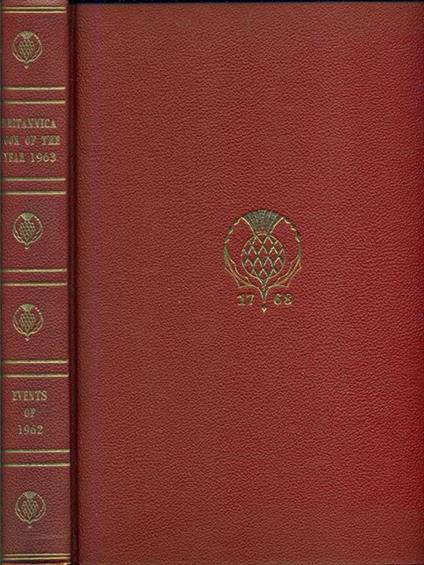 Britannica. Book of the year 1963. Events of 1962 - copertina
