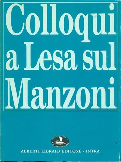 Colloqui a Lesa sul Manzoni - copertina
