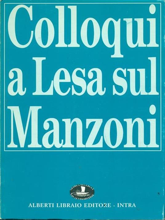 Colloqui a Lesa sul Manzoni - copertina