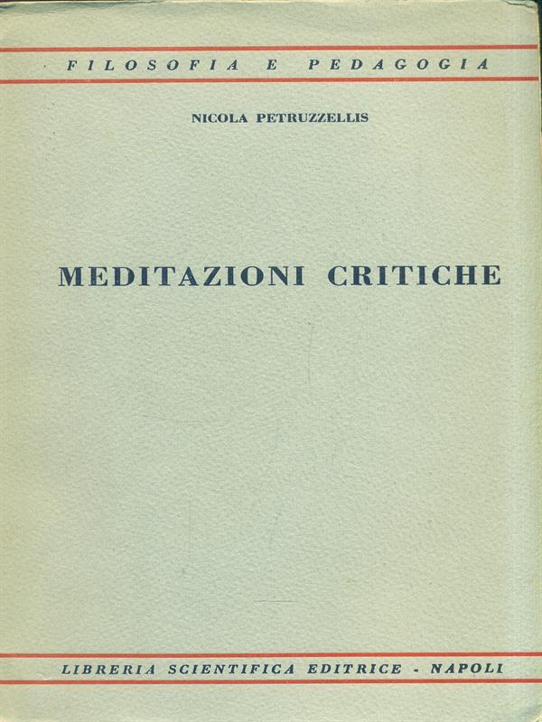 Meditazioni critiche