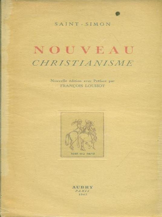 Nouveau Christianisme - Claude-Henri de Saint-Simon - copertina