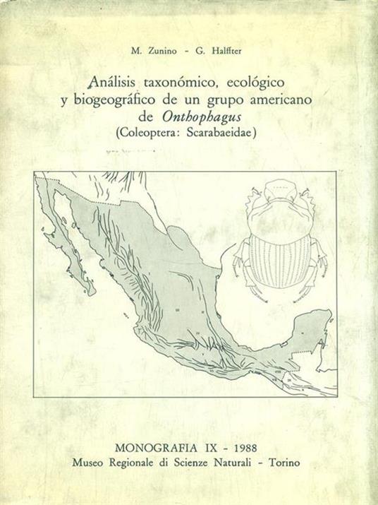 Analisis taxonomico, ecologico y biogeografico de un grupo americano - M. Zunino - copertina