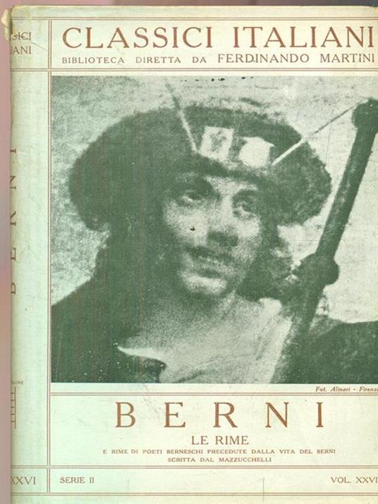 Le rime - Francesco Berni - copertina