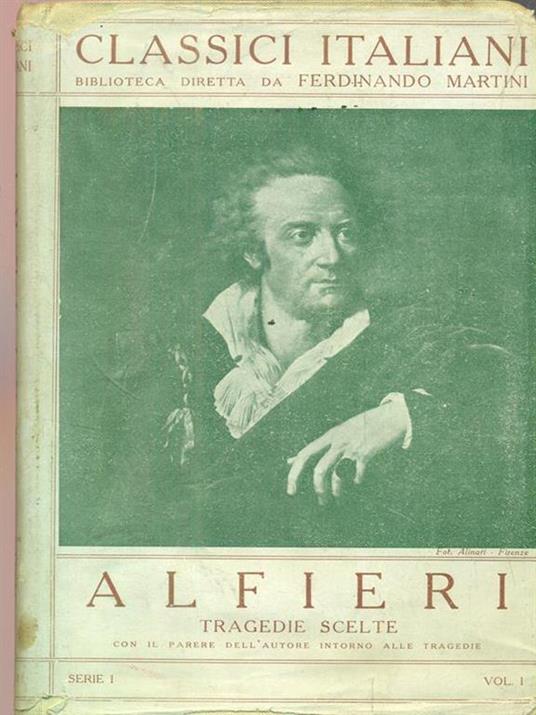 Tragedie scelte - Vittorio Alfieri - copertina