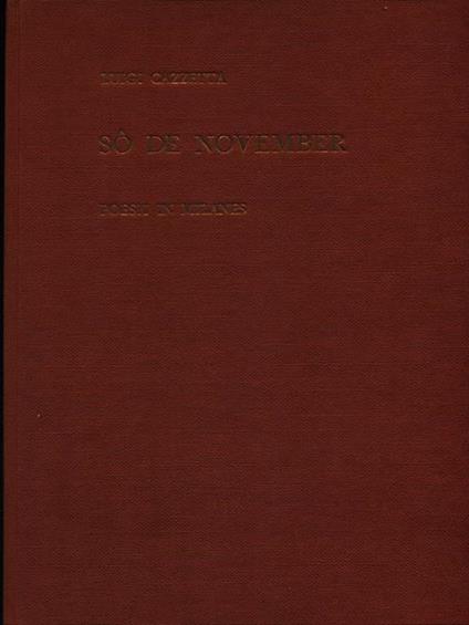 So de november - Luigi Cazzetta - copertina