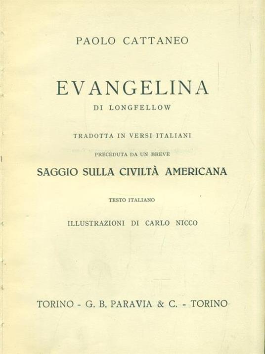 Evangeline - Paolo Cattaneo - copertina