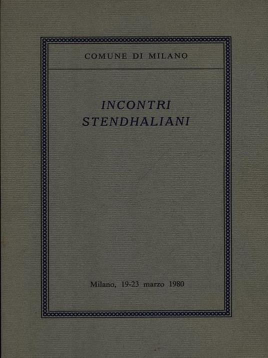 Incontri stendhaliani - copertina