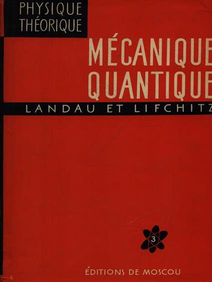 Mecanique quantique - Lev D. Landau - copertina