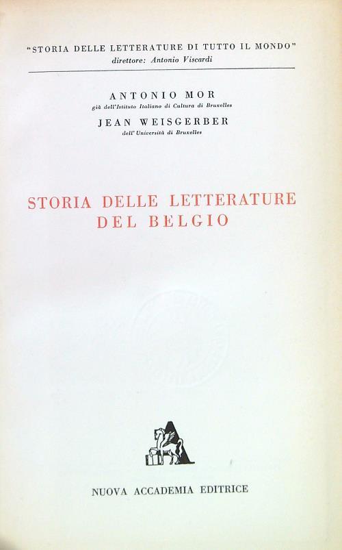 Storia delle letterature del Belgio