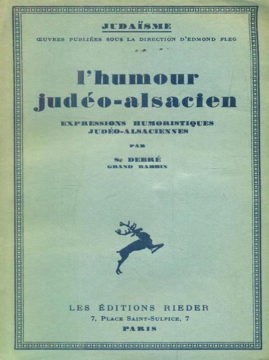 L' humour Judee-alsacien - S. Debré - copertina