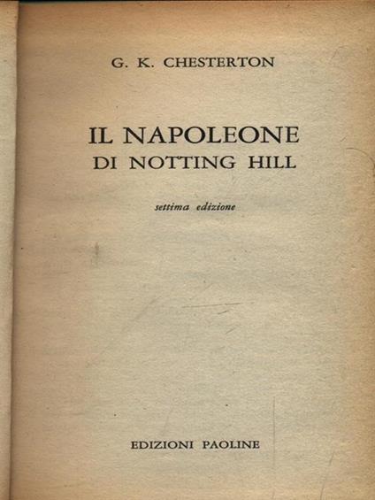 Il Napoleone di Notting Hill - Gilbert K. Chesterton - copertina