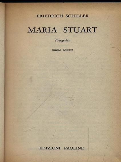 Maria Stuart - Friedrich Schiller - copertina