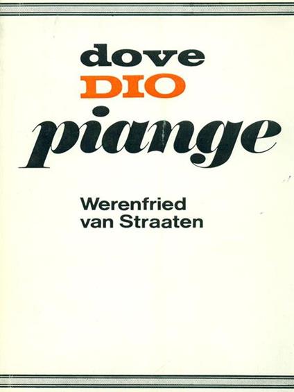 Dove Dio piange - Werenfried Van Straaten - copertina