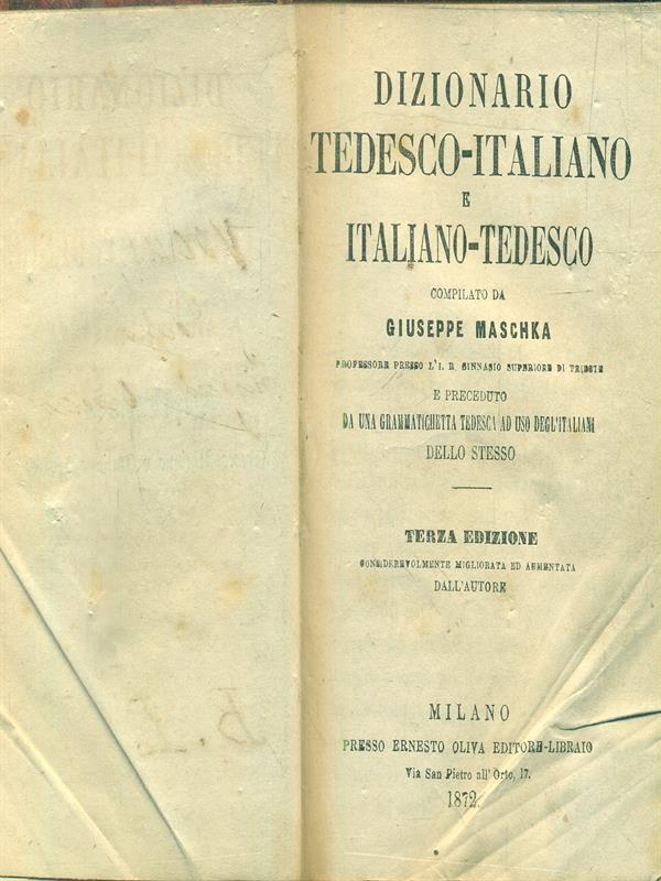 Dizionario tedesco-italiano e italiano-tedesco