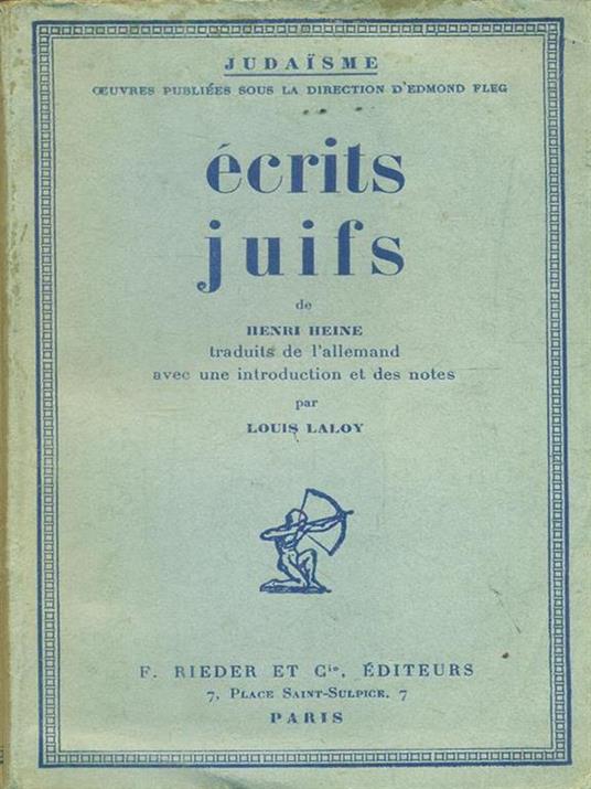   Ecrits juifs - Heinrich Heine - copertina