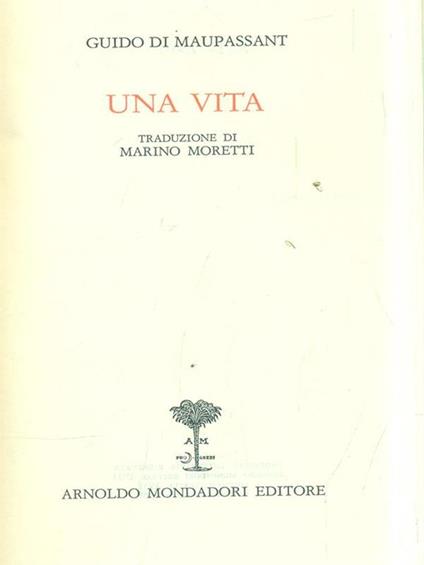 Una vita - copertina