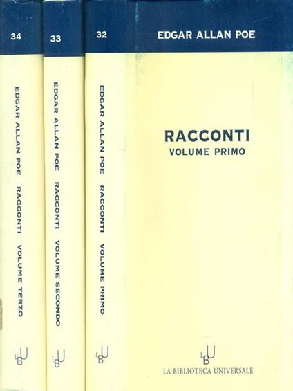 Racconti. 3 Volumi - Edgar Allan Poe - copertina