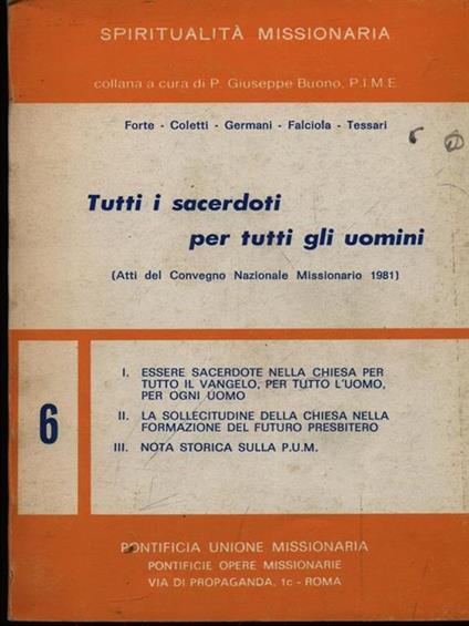 Tutti i sacerdoti per tutti gli uomini - copertina