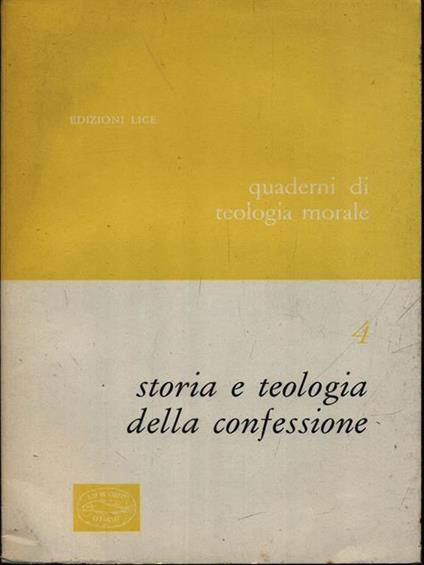 Storia e teologia della confessione - copertina