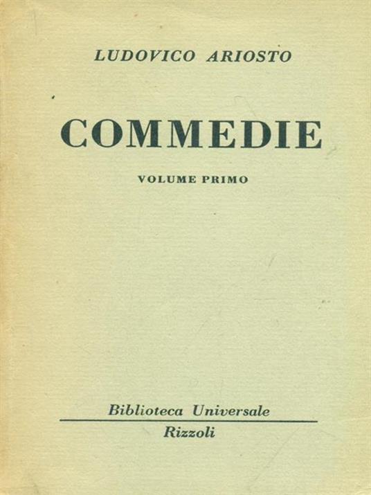 Commedie Volume primo - Ludovico Ariosto - copertina