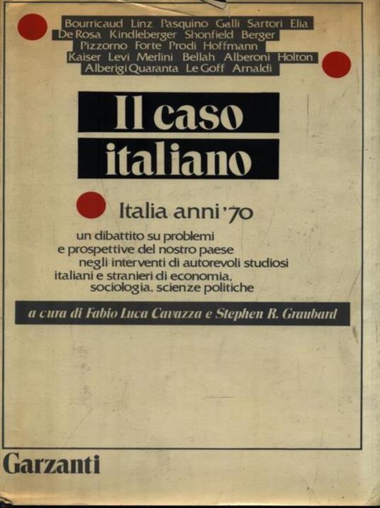 Il caso italiano - Fabio Luca Cavazza - copertina