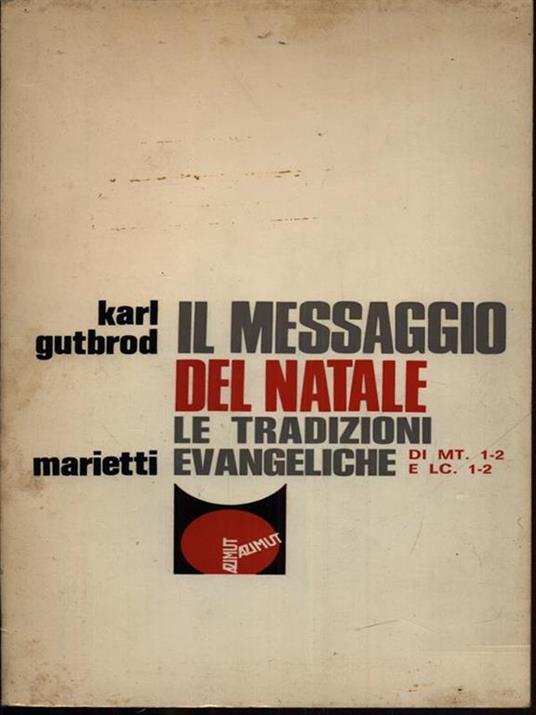 Il messaggio del Natale - Karl Gutbrod - copertina