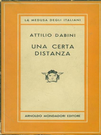 Una certa distanza - Attilio Dabini - copertina