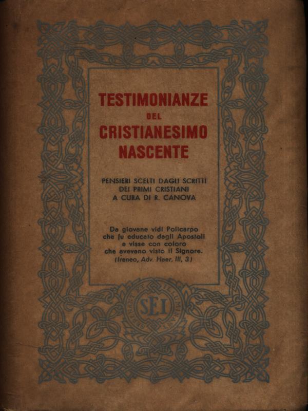 Testimonianze del cristianesimo nascente