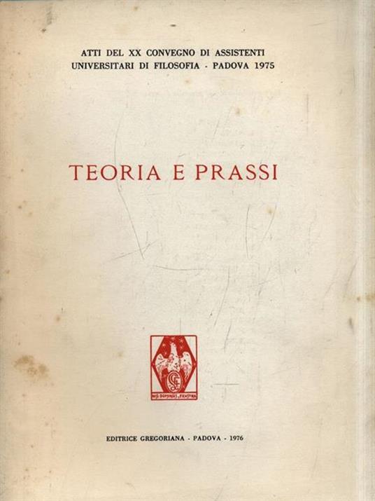   Teoria e prassi - copertina