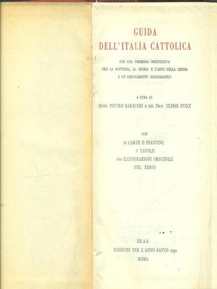 Guida dell'Italia cattolica - copertina