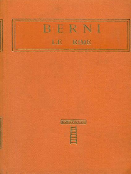 Le  rime - Francesco Berni - copertina