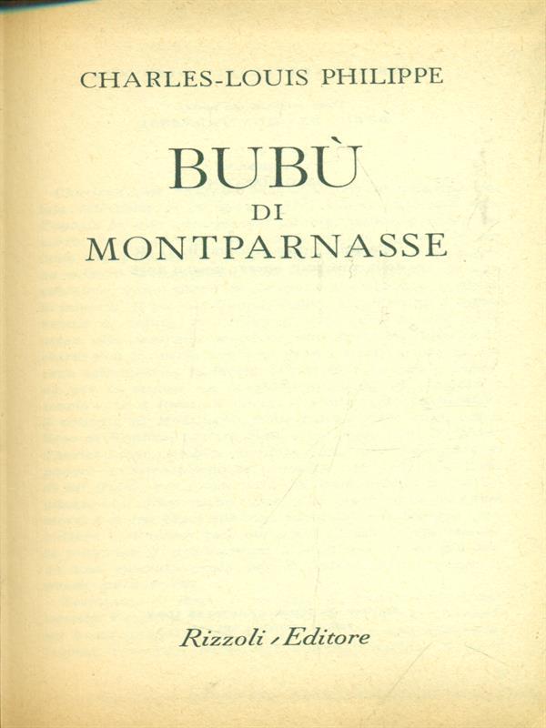   Bubù di Montparnasse