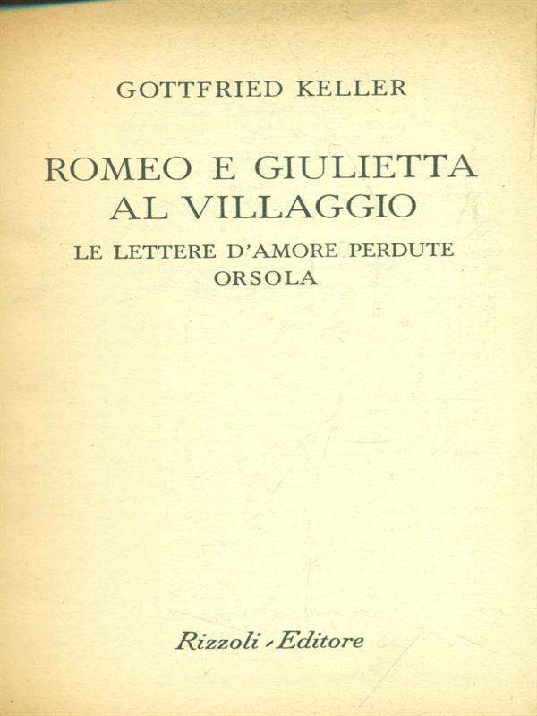   Romeo e Giulietta al villaggio
