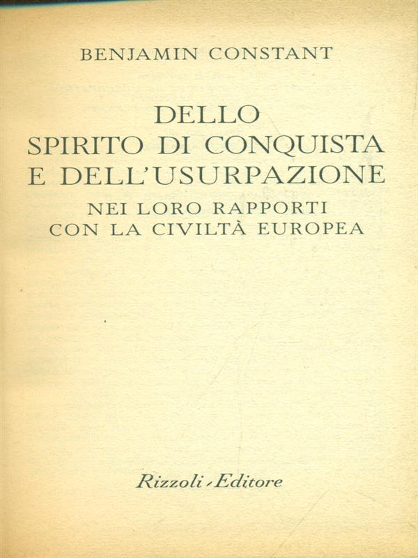 Dello spirito di conquista