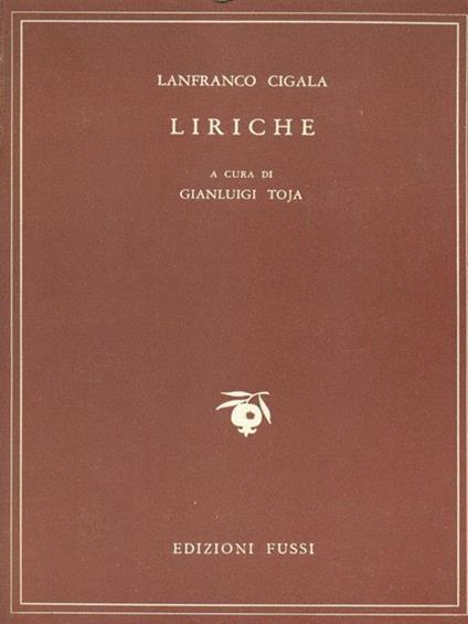 Liriche di: Cigala, Lanfranco - copertina