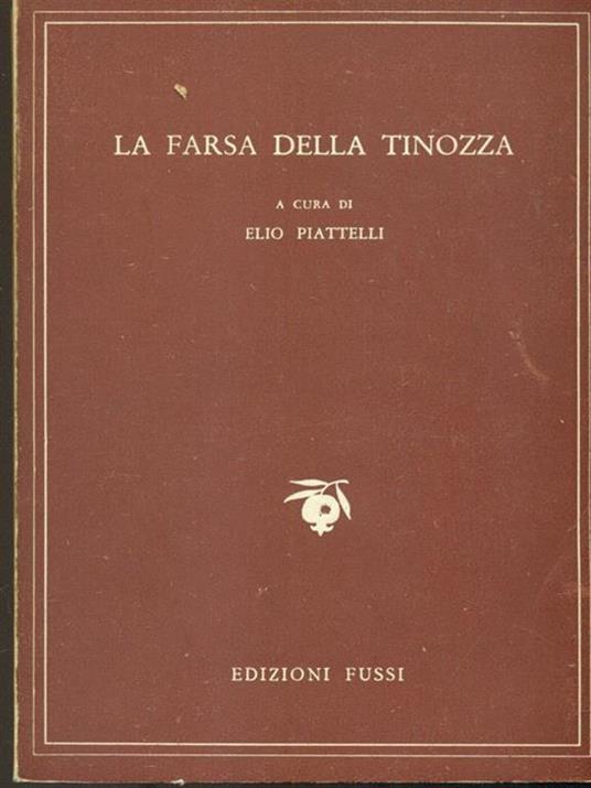 La farsa della tinozza - Elio Piattelli - copertina