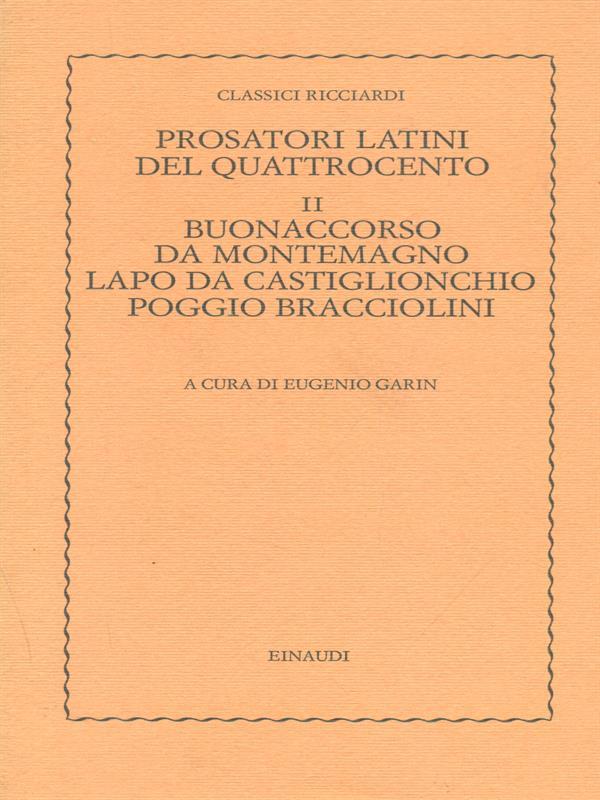 Prosatori latini del Quattrocento II