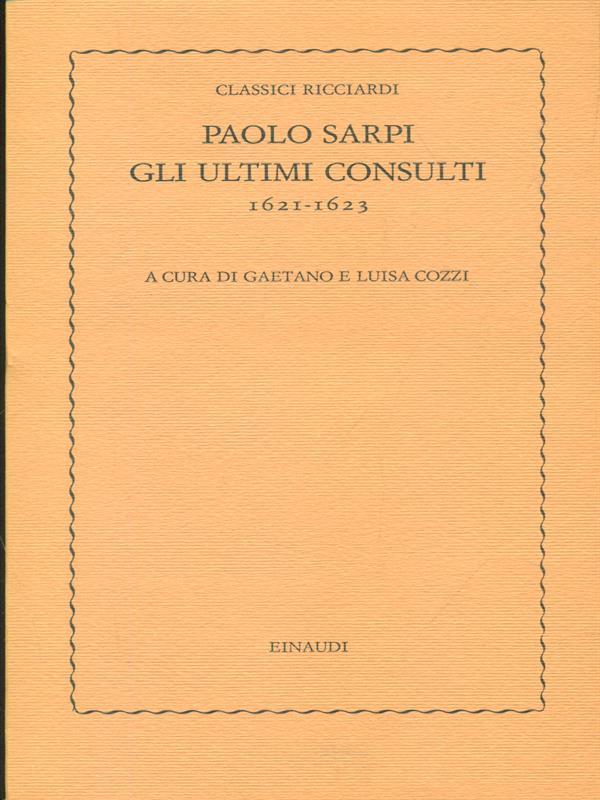 Gli ultimi consulti 1621-1623