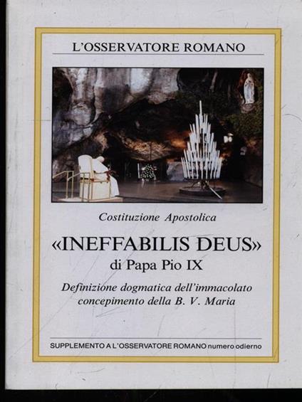 ?Ineffabilis Deus di Papa Pio IX - copertina