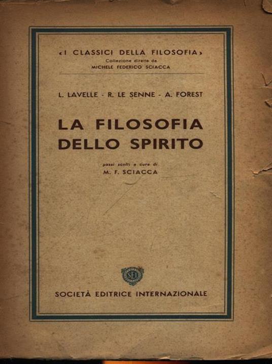 La filosofia dello spirito - copertina