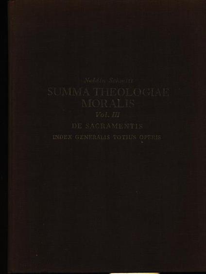 Summa theologiae moralis III - copertina