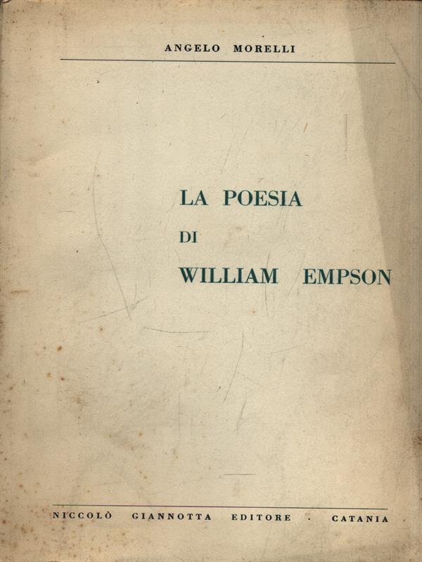 La poesia di William Empson