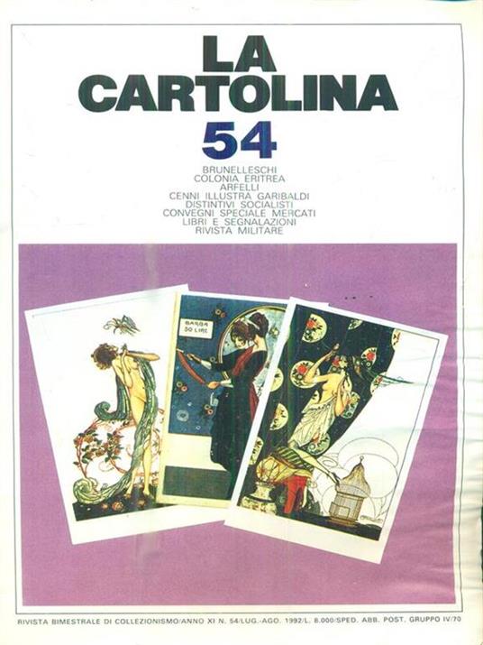 La cartolina n. 54/lug-ago 1992 - copertina