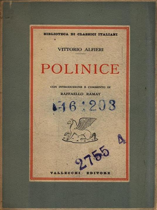 Polinice - Vittorio Alfieri - copertina