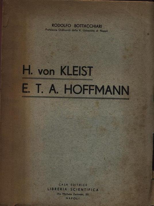 H. von Kleist. E.T.A. Hoffmann - copertina