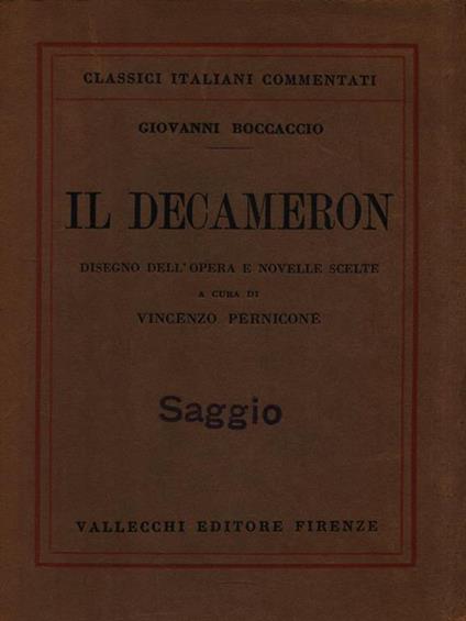 Il Decameron - Giovanni Boccaccio - copertina
