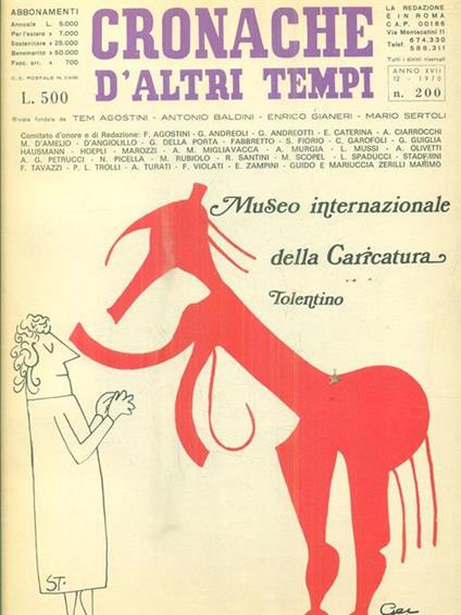   Cronache d'altri tempi. Annata completa 1970. Dal n. 189 al 200 - copertina