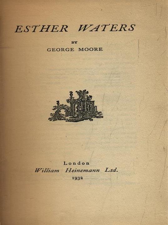   Esther Waters - George Moore - copertina
