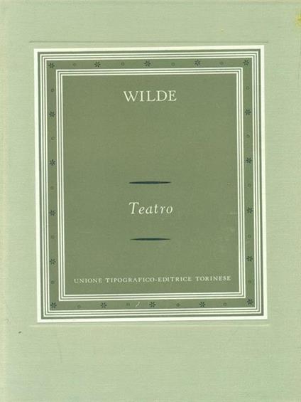   Teatro - Oscar Wilde - copertina