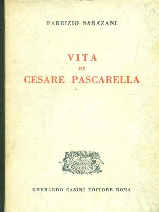   Vita di cesare pascarella - Fabrizio Sarazani - copertina